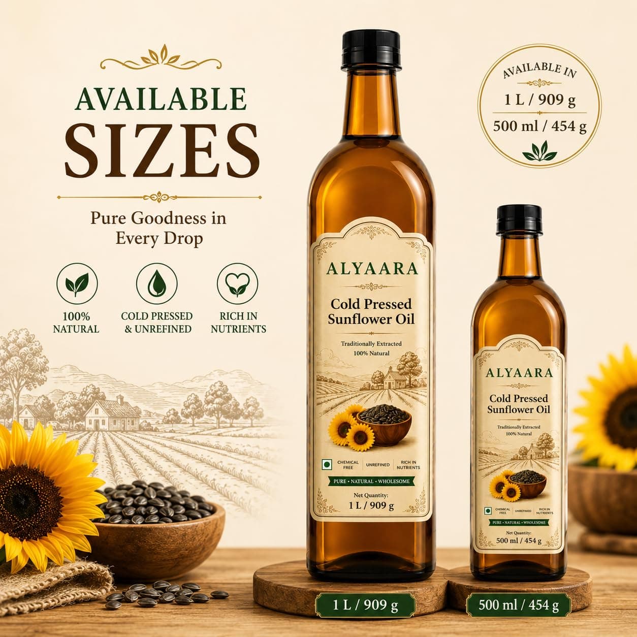Cold-pressed Sunflower Oil