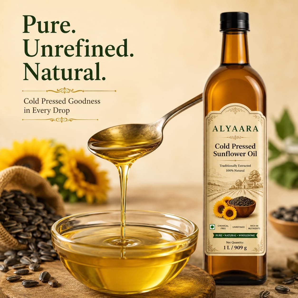 Cold-pressed Sunflower Oil