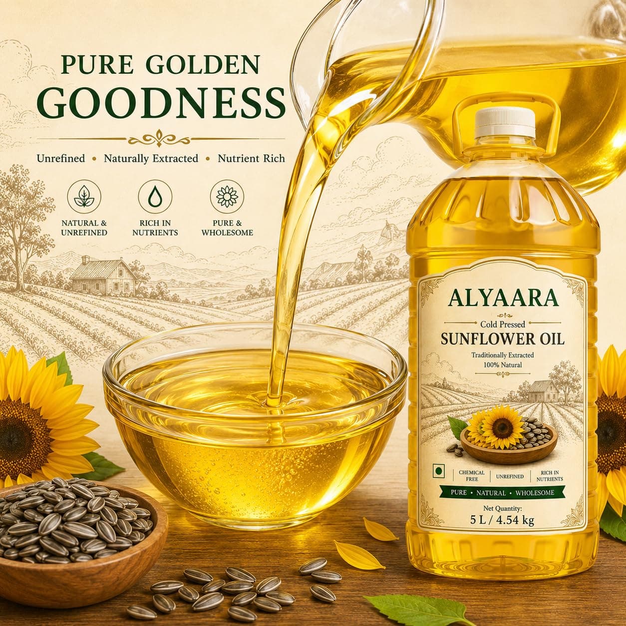 Cold-pressed Sunflower Oil