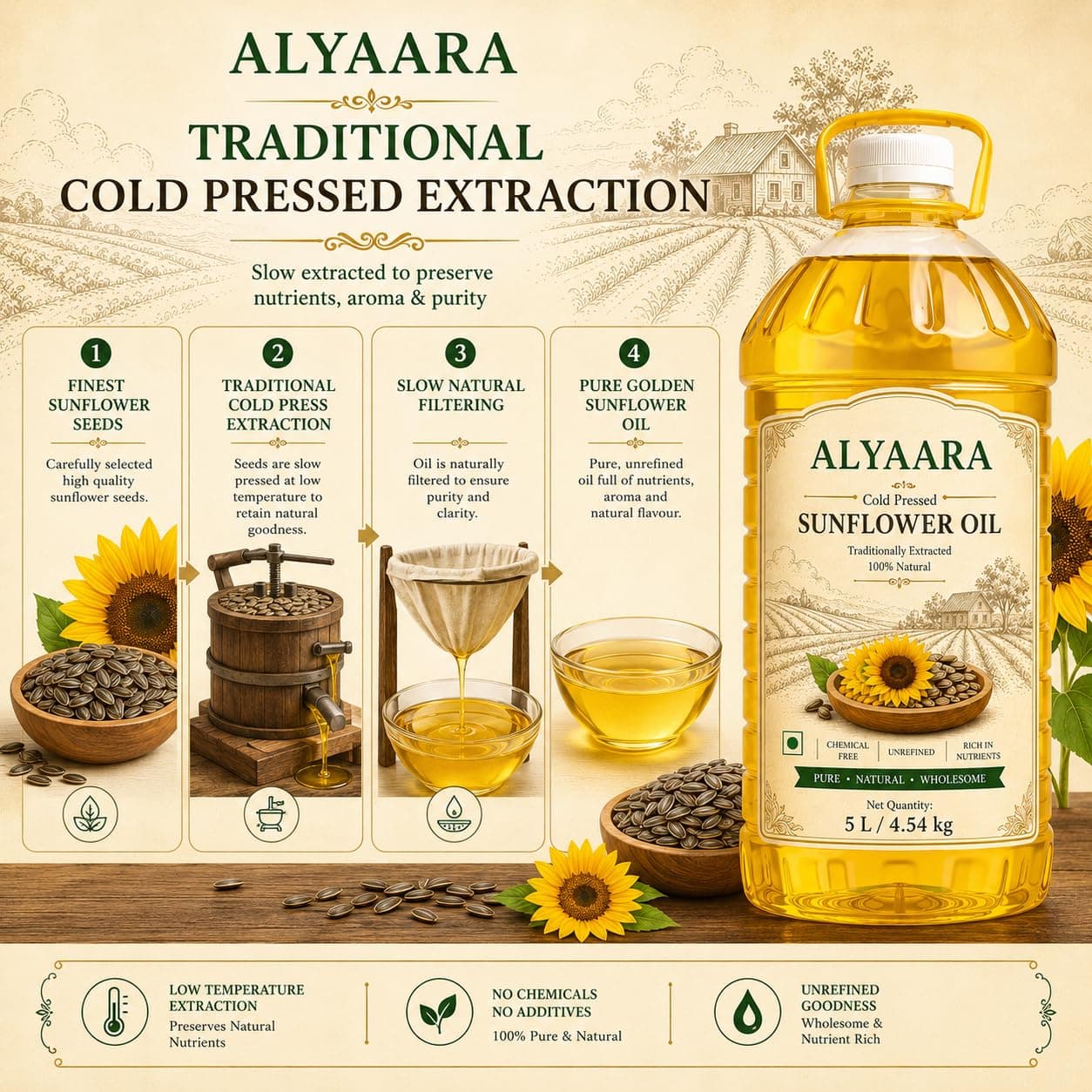 Cold-pressed Sunflower Oil