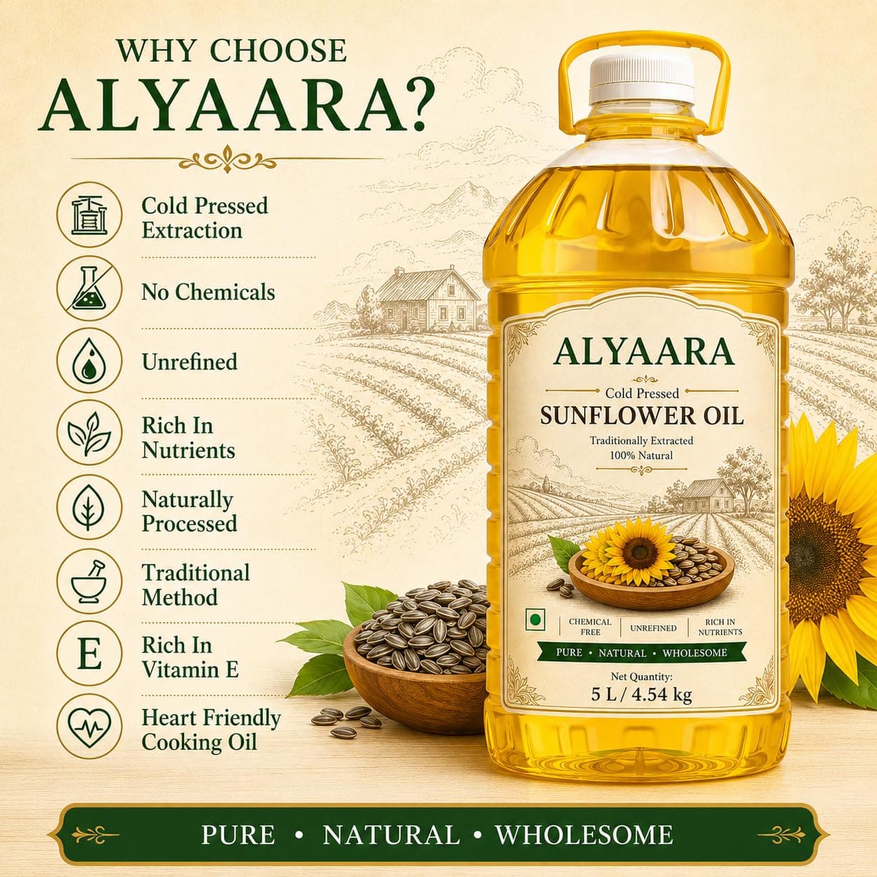 Cold-pressed Sunflower Oil