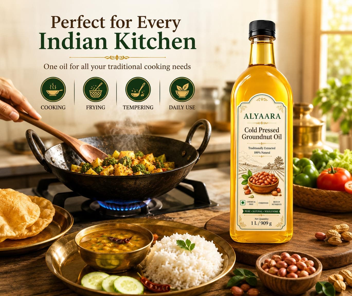 Cold-Pressed Groundnut Oil