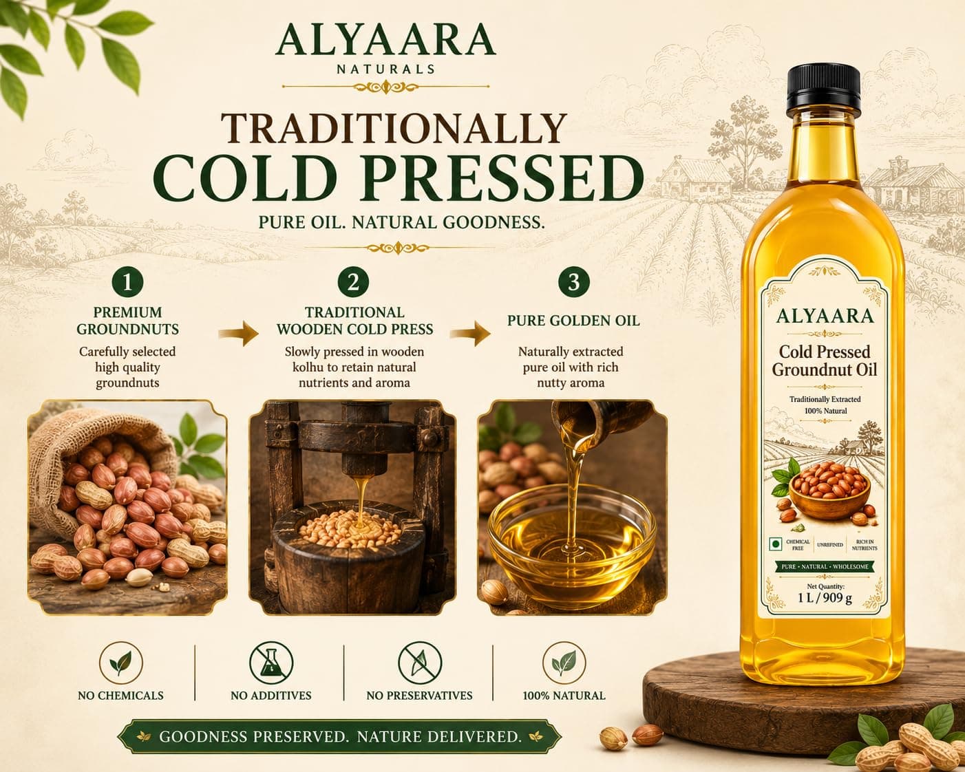 Cold-Pressed Groundnut Oil