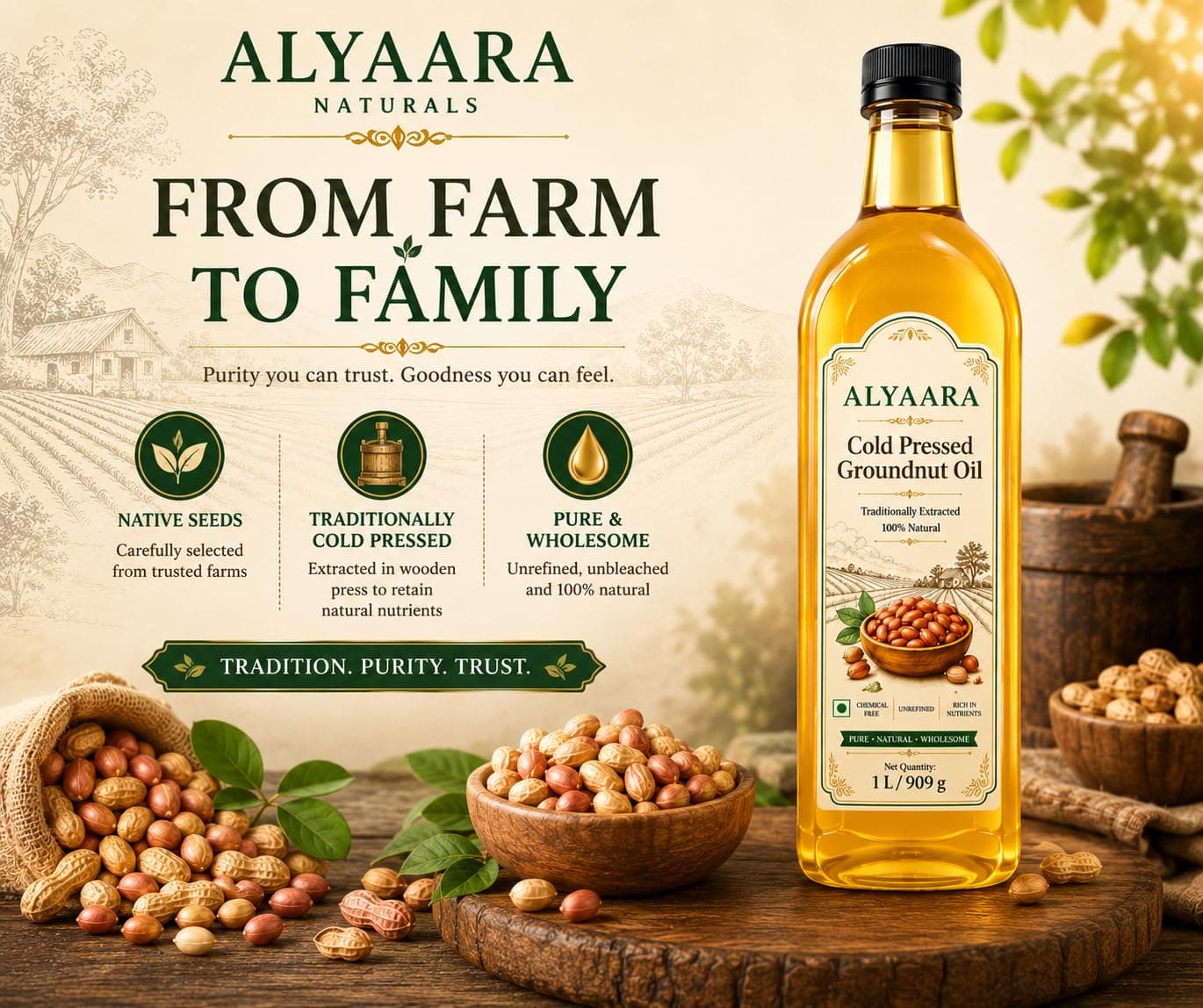 Cold-Pressed Groundnut Oil