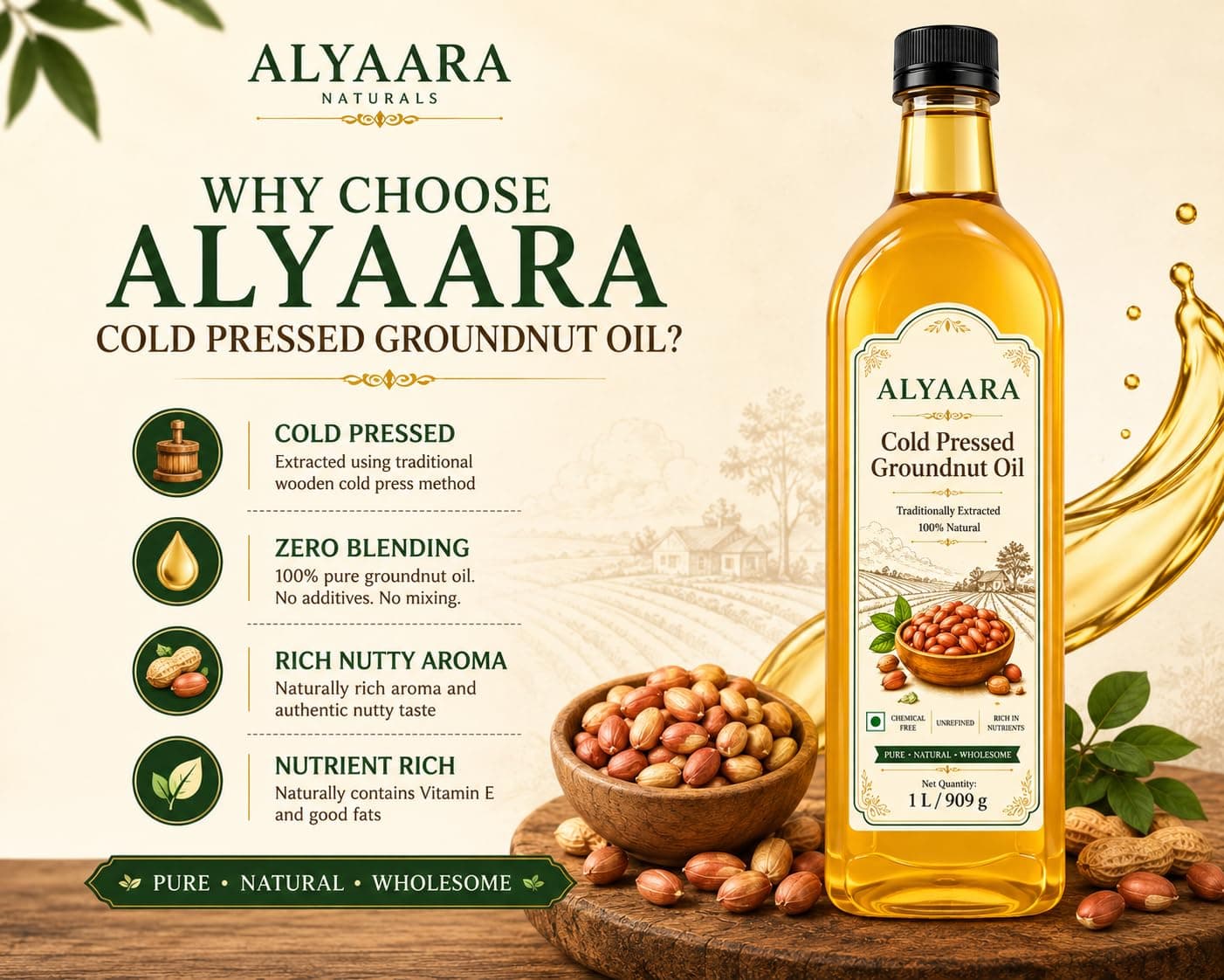 Cold-Pressed Groundnut Oil