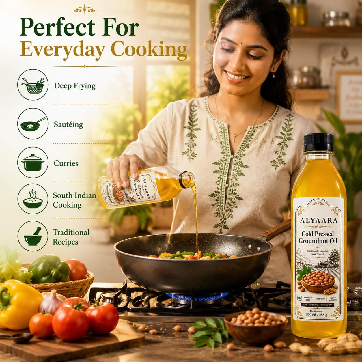 Cold-Pressed Groundnut Oil