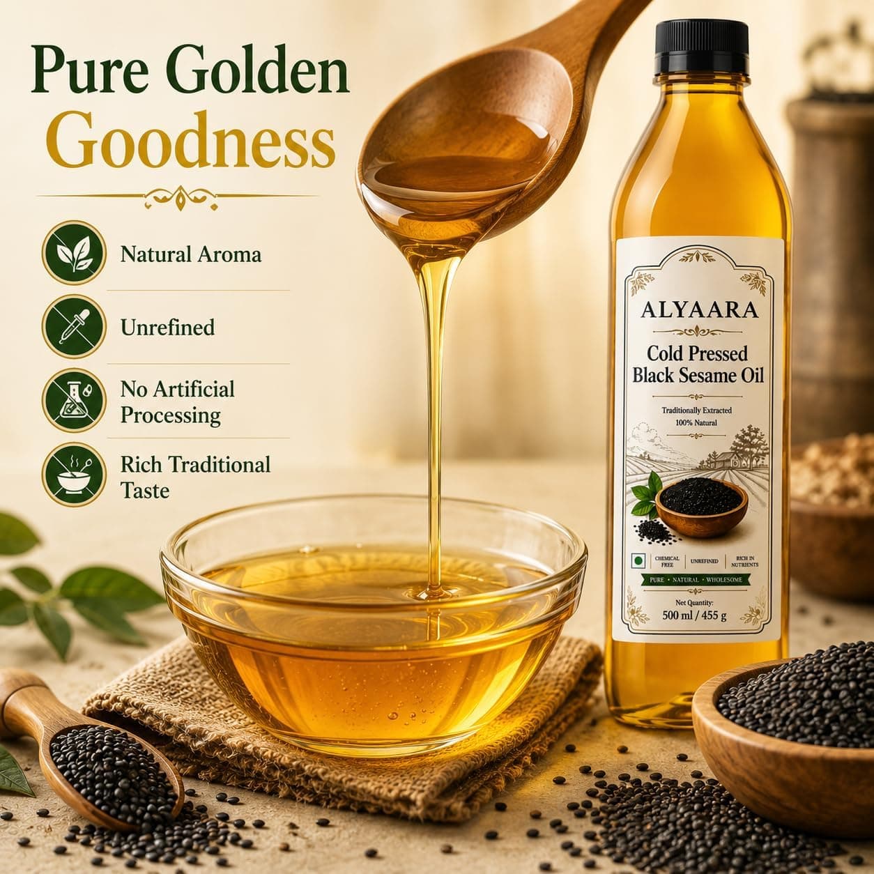 Cold-Pressed Sesame Oil