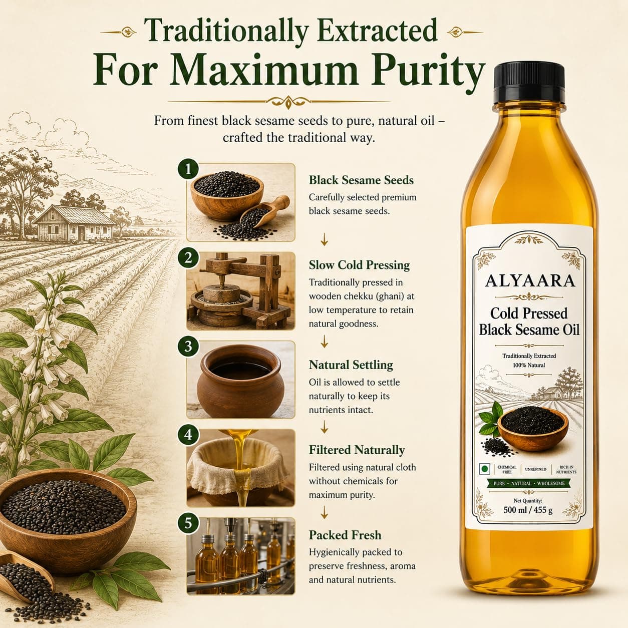 Cold-Pressed Sesame Oil